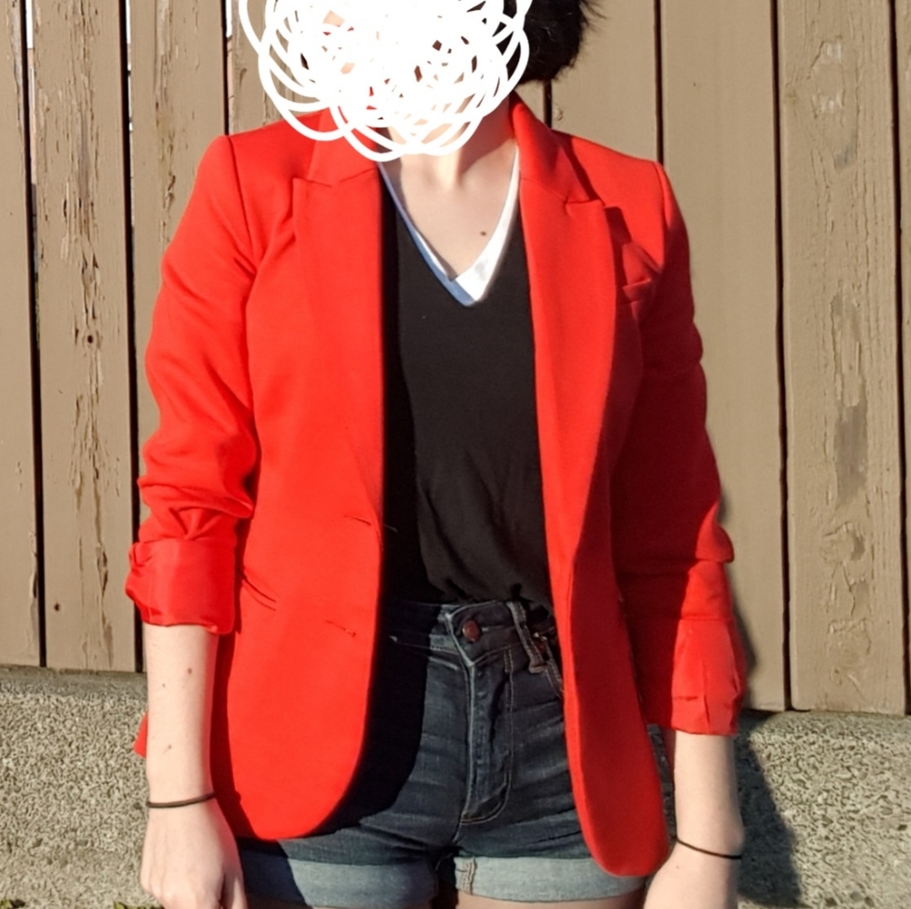 H&M Women's Red Blazer Jacket